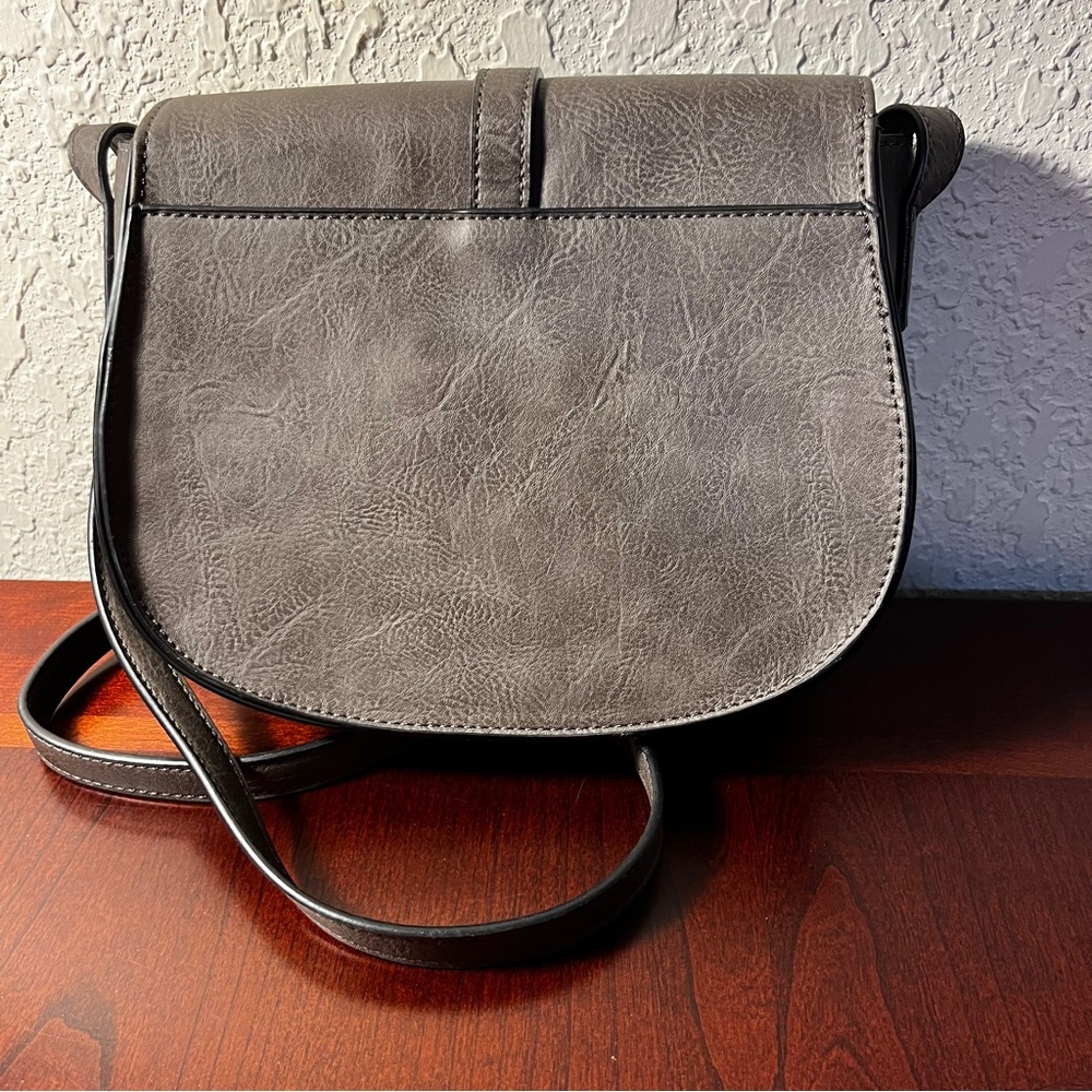 Gray Non-Leather Afkomst Crossbody Bag - Picture 2 of 9